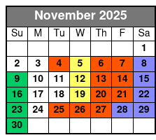 Le Grand Cirque Presents ADRENALINE 2.0 Myrtle Beach November Schedule