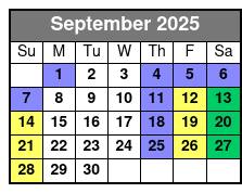 SeaWorld Single Day Ticket September Schedule