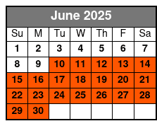River Walk Cruise June Schedule