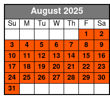 River Walk Cruise August Schedule
