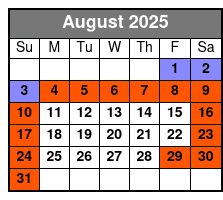 Dollywood's Splash Country Waterpark August Schedule